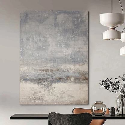 “Gray - Blue Textured Haze” Abstract Acrylic Art CT0117