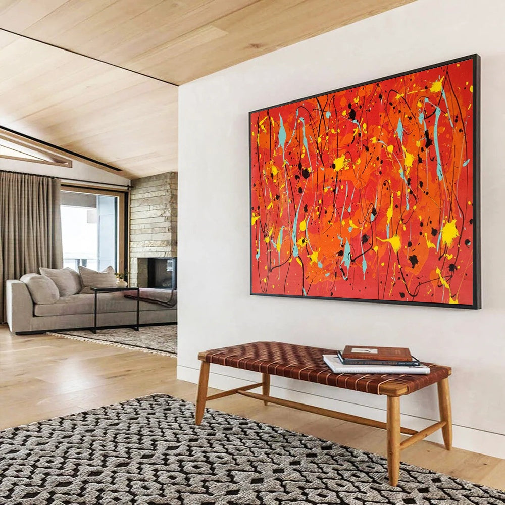 “Vibrant Splash Symphony” – Abstract Acrylic Painting CT1725