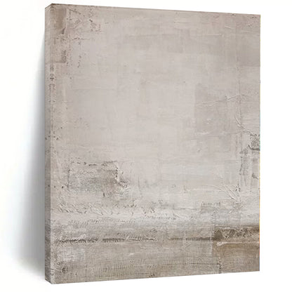 “Subtle Beige Textures” - Abstract Acrylic with Soft Beige, Gray CT0104
