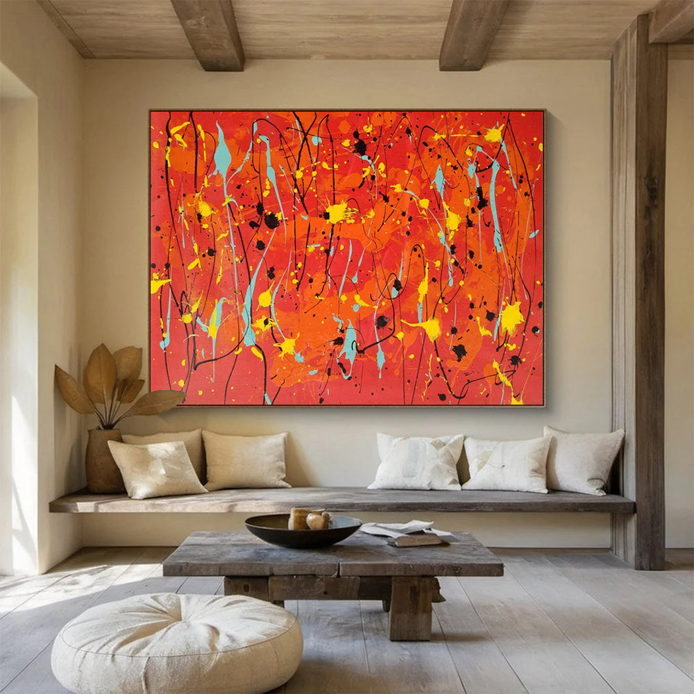 “Vibrant Splash Symphony” – Abstract Acrylic Painting CT1725