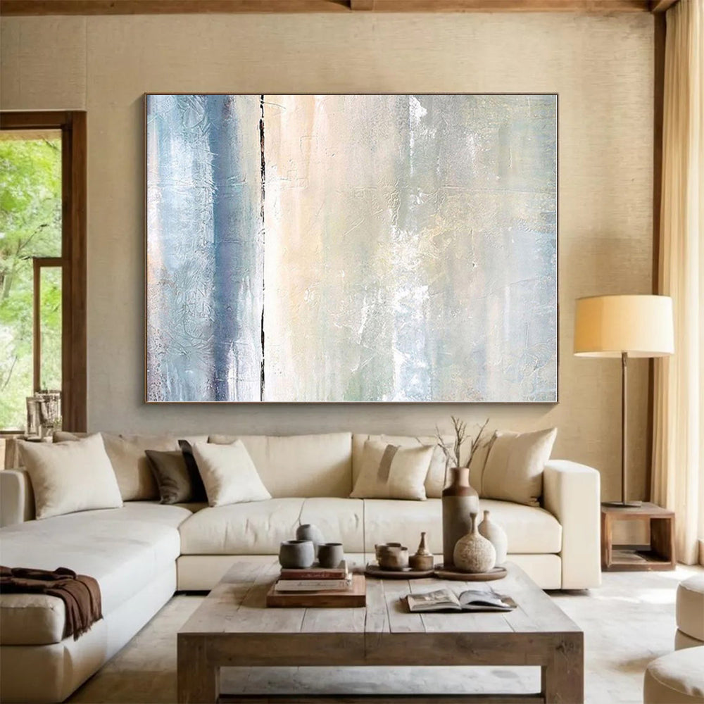 “Soft Color Horizon”，Abstract Seascape - Inspired Oil Painting CT0547