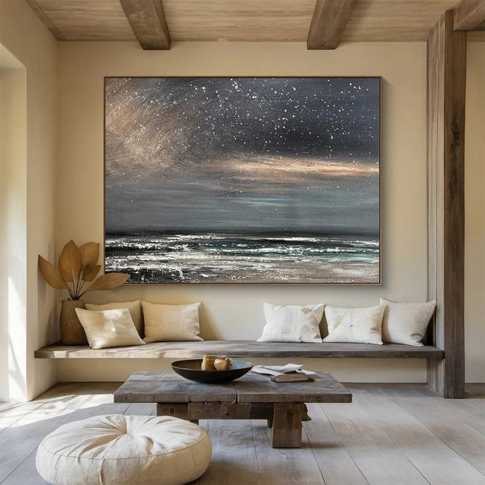Starry Night Over the Sea - Celestial Seascape Art CT1786