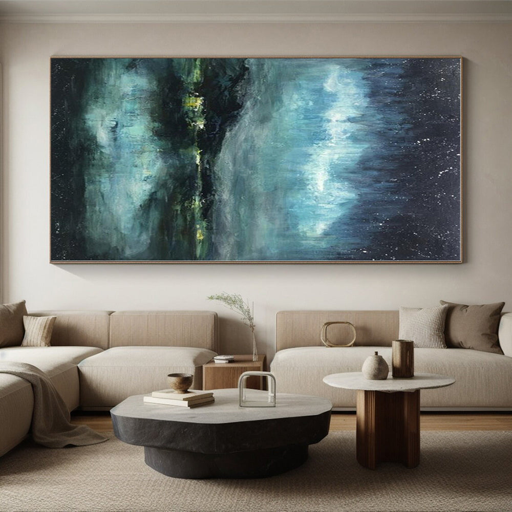 “Starry Night Abstract Landscape” - Abstract Nocturnal Art CT0417