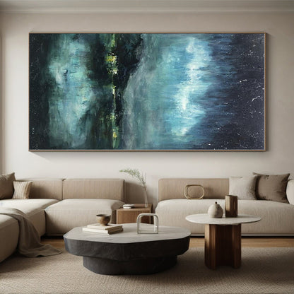 “Starry Night Abstract Landscape” - Abstract Nocturnal Art CT0417