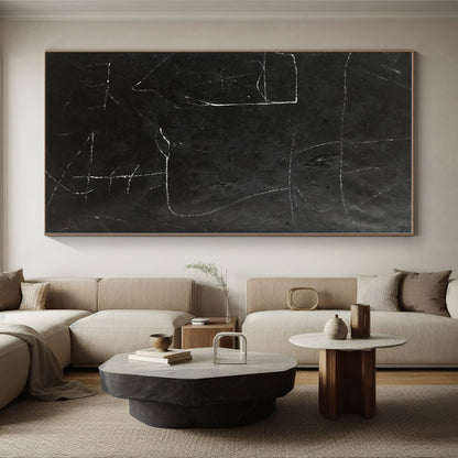“Black - White Abstract Lines” - Abstract Minimalist Art CT0460