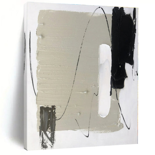 “Gray - Black - White Minimalist Abstraction” - Abstract Minimalist Art CT0502