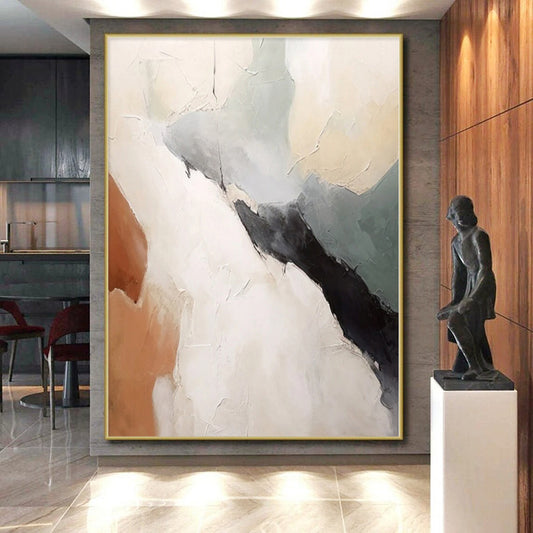 “Soft Color Block Abstraction” Abstract Acrylic Art CT0282