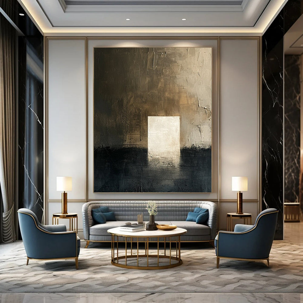 “Dark Tonal Doorway” - Abstract Surrealist - Style Painting On Canvas DTP008