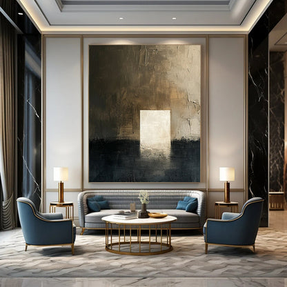 “Dark Tonal Doorway” - Abstract Surrealist - Style Painting On Canvas DTP008