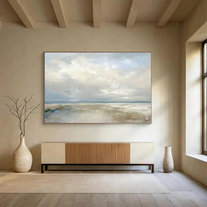 Light and Airy Beach Scene Painting On Canvas DKH322