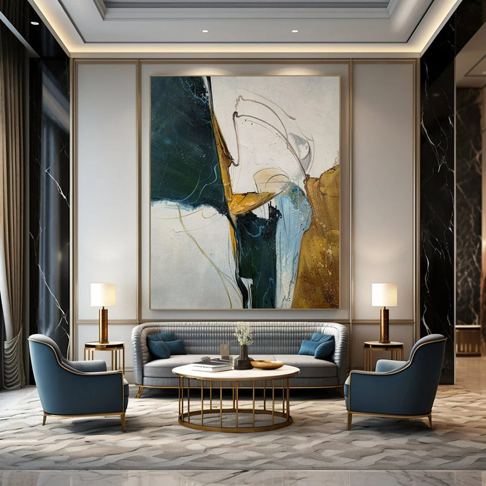 “Colorful, Dynamic Abstract Forms” - Abstract Painting On Canvas CT2336