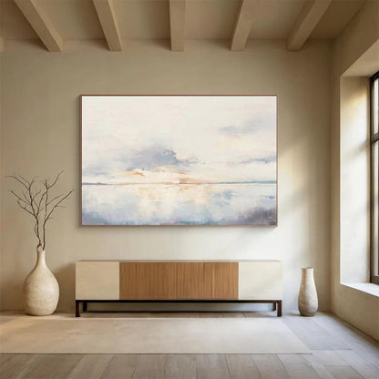 “Soft Sunset Abstract” Abstract Landscape Painting On Canvas DKH415