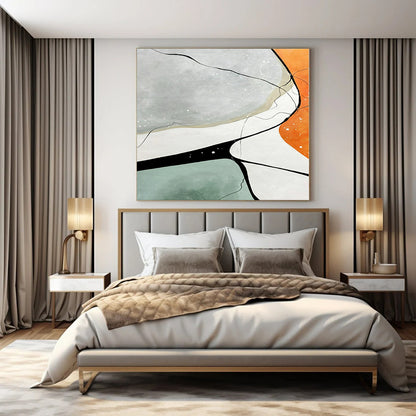 Minimalist Color Blocks - Abstract Geometric Painting CT1233