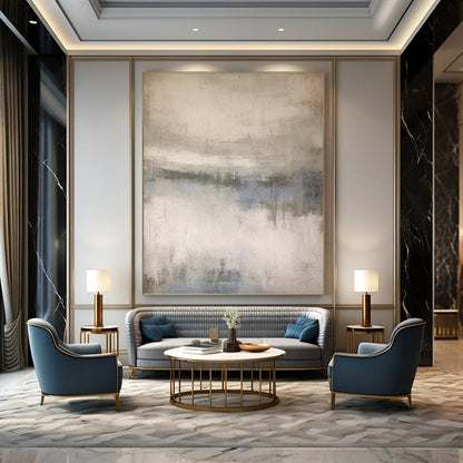 “Muted Tonal Landscape” - Abstract Impressionist - Style Painting On Canvas DKH1667