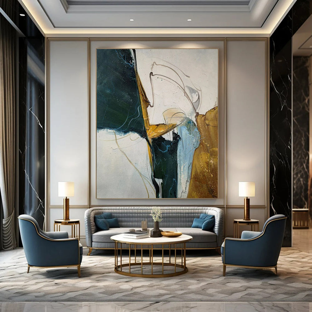 “Dynamic Color Fusion Abstract” - Abstract Painting On Canvas CT2338