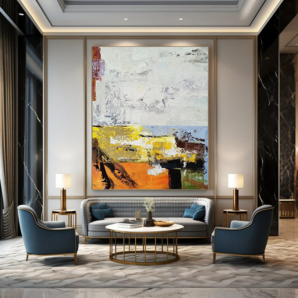 “Bold Color Block Abstract” - Expressionist Painting On Canvas DTP019