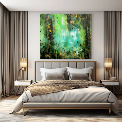 Green and Blue Forest Light - Abstract Landscape Painting CT1230