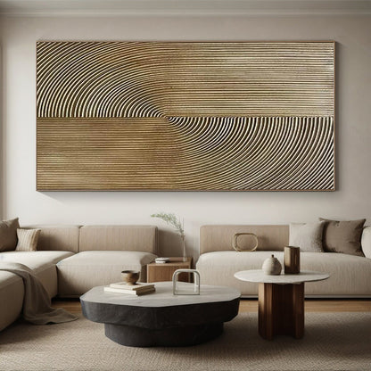 “Geometric Gold Lines” ，Minimalist Line Art CT0885