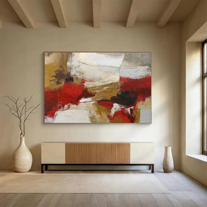 “Rustic Color Collision” Abstract Oil Painting On Canvas DKH506