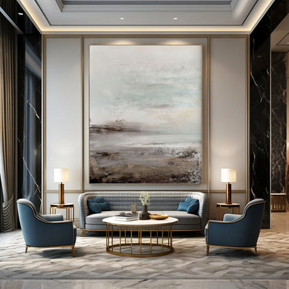 “Muted Coastal Landscape” - Abstract Landscape Painting On Canvas DTP153