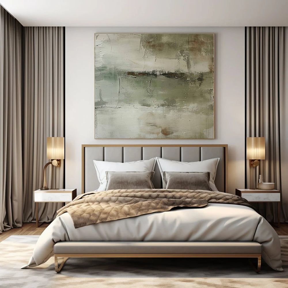 Muted Tones Abstract - Subtle Textured Acrylic Painting CT1357