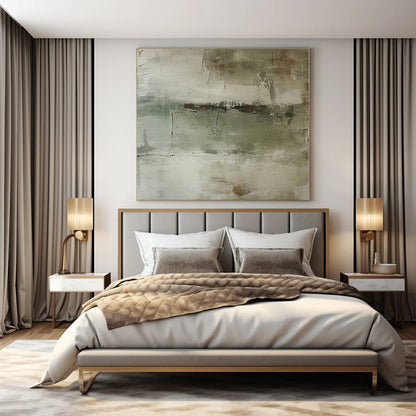 Muted Tones Abstract - Subtle Textured Acrylic Painting CT1357
