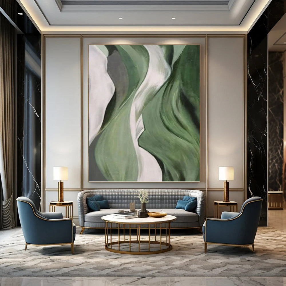 “Gold - Leafed Trees” - Subtle Abstract Landscape Painting DKH1054