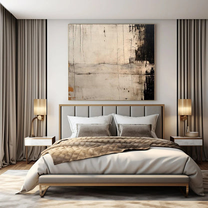 Textured Neutrals with Subtle Marks - Minimalist Abstract Art CT1209