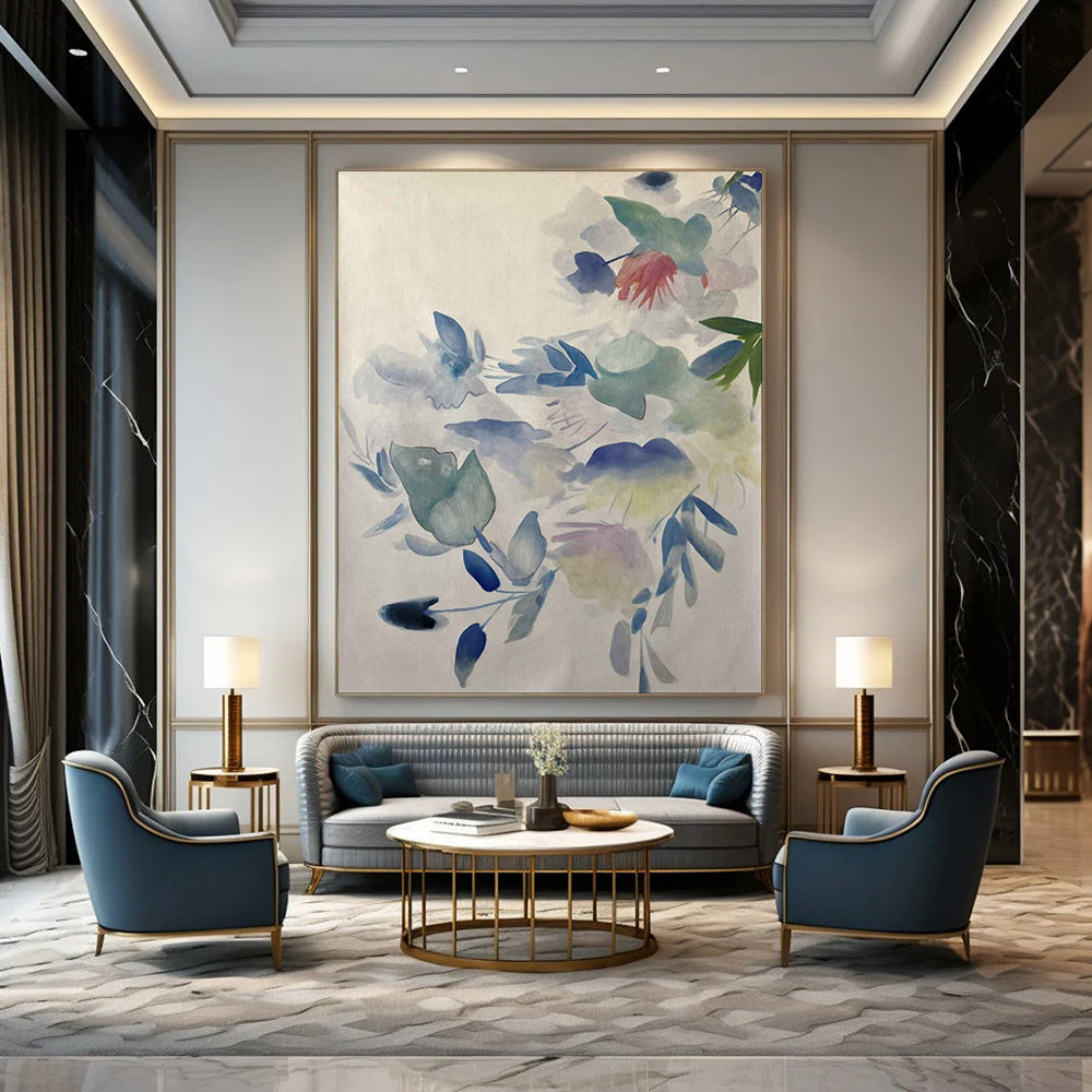 “Soft - Hued Floral Drift” – Watercolor Flower Painting CT2075