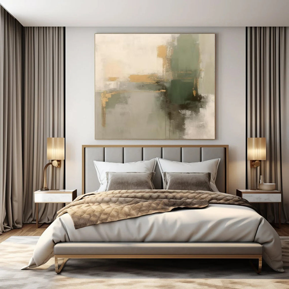 Earthy Tones & Gold Accents II - Abstract Geometric Acrylic CT1292