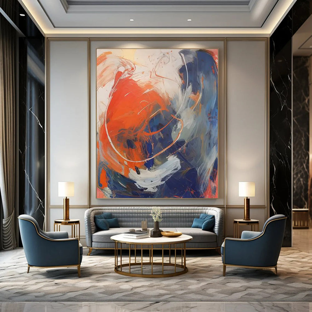 “Vibrant Swirl Abstract” - Abstract Expressionist Painting On Canvas DTP133