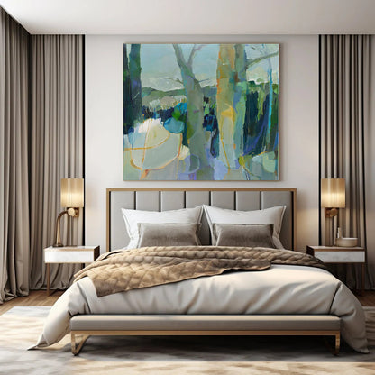 Colorful Forest Path - Abstract Landscape Acrylic On Canvas CT1307