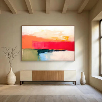 “Bold Color Blocks Abstract” Abstract Painting On Canvas DLZ056