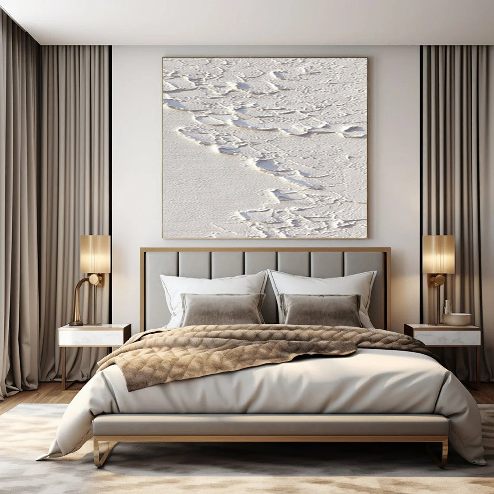 Cracked White Textures - Impasto Abstract Plaster & Paint CT1287