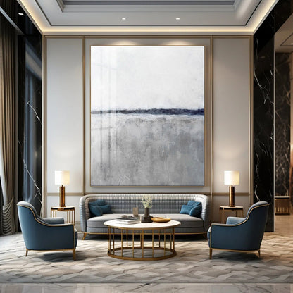 “Gray and White Landscape” - Abstract Landscape Art CT2024