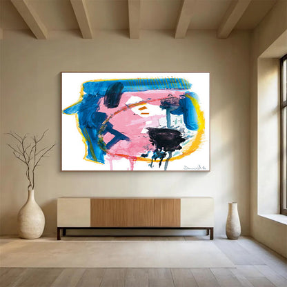 “Colorful Abstract Portrait” Playful Figurative Painting On Canvas DLZ117