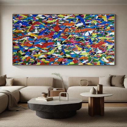 “Color Explosion” ，Abstract Expressionist Drip Art CT0899