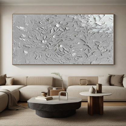 “Gray Textured Floral Abstraction” ，Abstract Textured Painting CT0811