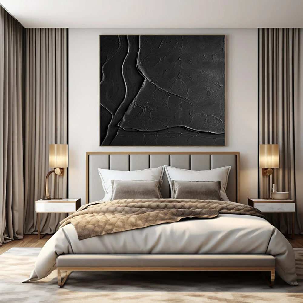 “Dark Textured Abstraction” – Expressive Textured Painting CT1069