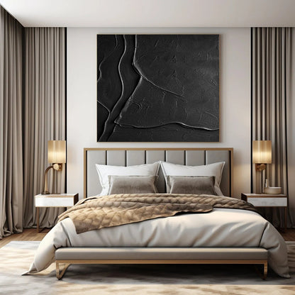 “Dark Textured Abstraction” – Expressive Textured Painting CT1069