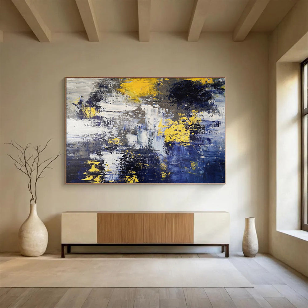 Dynamic Abstract Waters - Abstract Expressionist Painting On Canvas DKH649