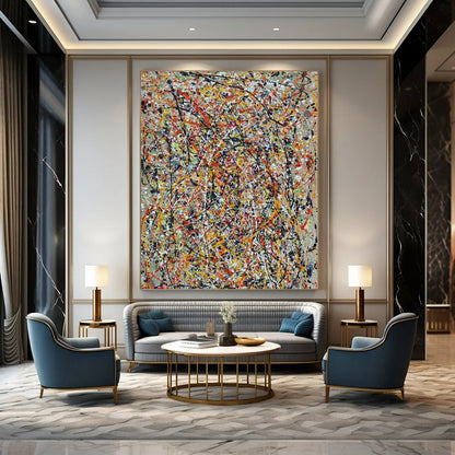 “Vibrant Drip - Style Abstract” - Abstract Painting On Canvas CT2347