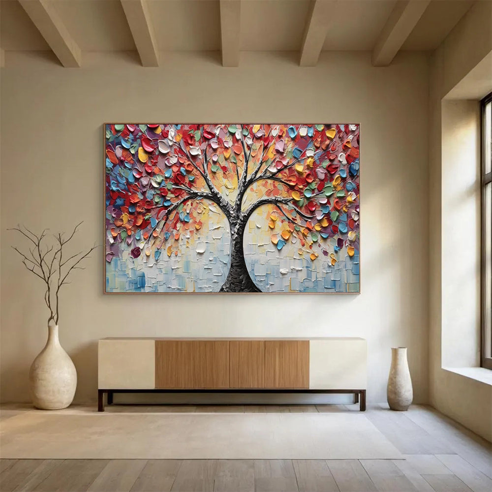 “Colorful Life Tree” 3D - textured Symbolic Painting On Canvas DLZ169