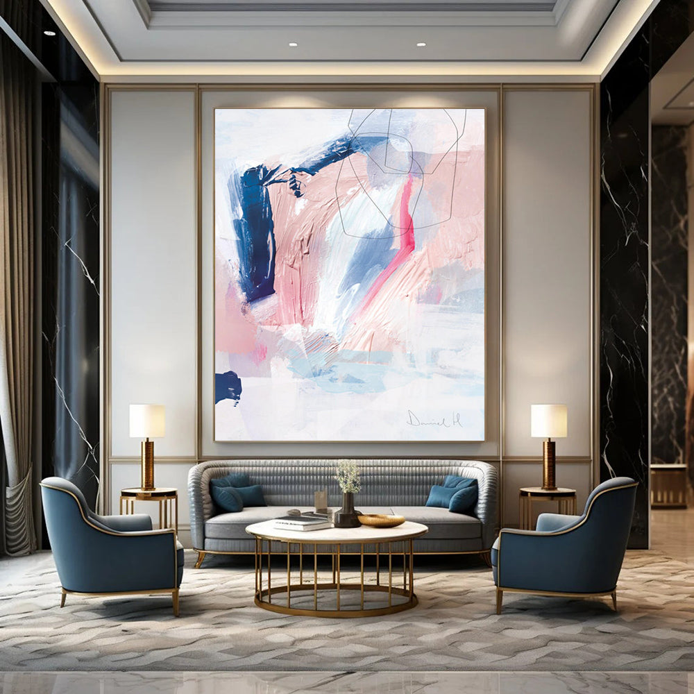 “Pastel Abstract Layers” - Abstract Expressionist Painting On Canvas DTP155