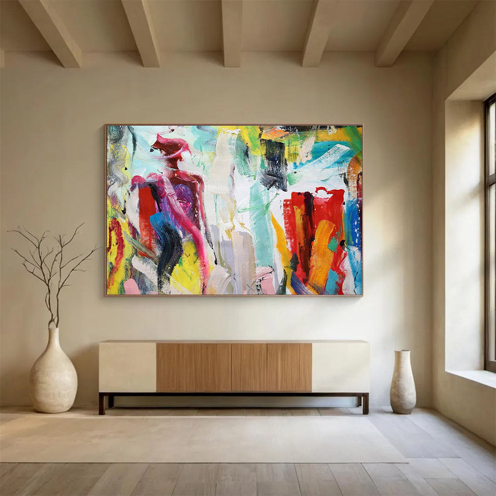 Colorful Abstract Figure Painting On Canvas DKH301