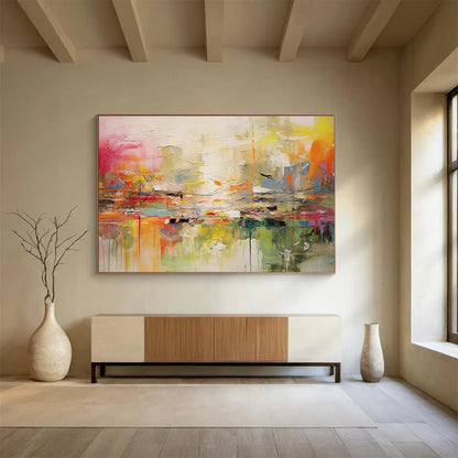 Abstract Colorful Landscape Painting On Canvas DKH688