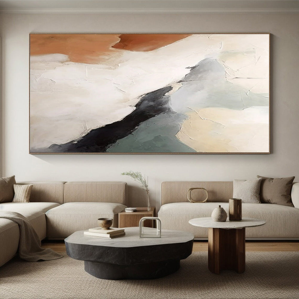 “Earthy Tone Textures” ，Abstract Mixed - Media Art CT0909