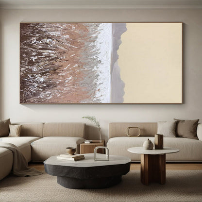 “Beige - Brown - Gray Landscape Abstraction” ，Abstract Landscape Painting CT0806