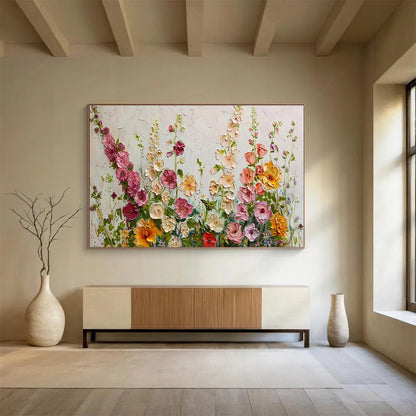 Colorful Wildflower Meadow Painting On Canvas DKH683