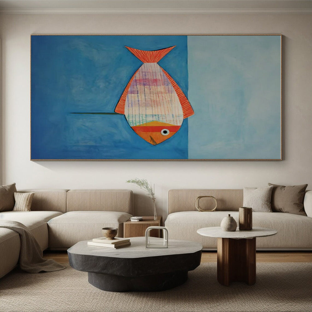 “Colorful Collage Fish: Whimsical Mixed - Media Art” ，Whimsical Mixed - Media Fish Art CT0876